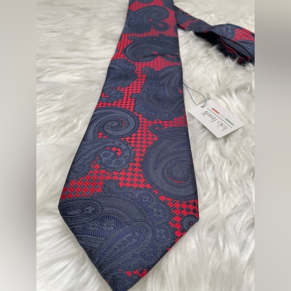 Italo Ferretti | Men’s 100% Seta-Silk Tie and Pocket Square Made in Italy - Picture 4 of 16